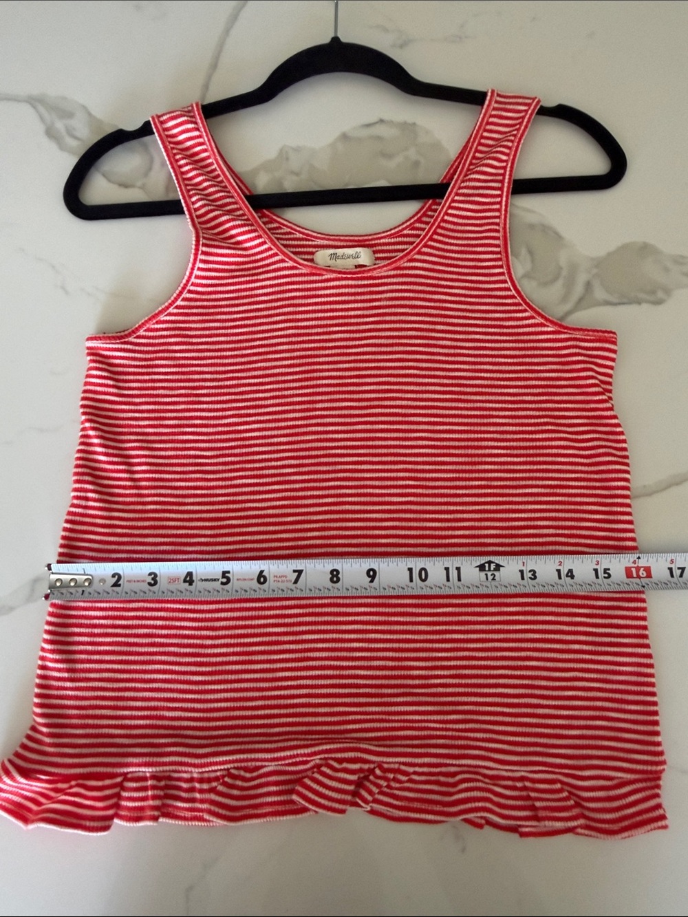 Madewell Red & White Striped Tank Top - Picture 6 of 6